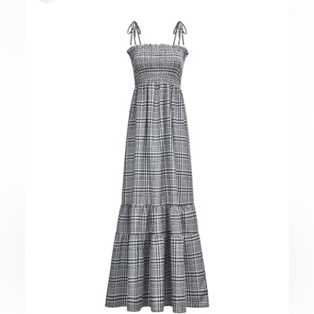 Planet Blue Gingham Maxi Dress